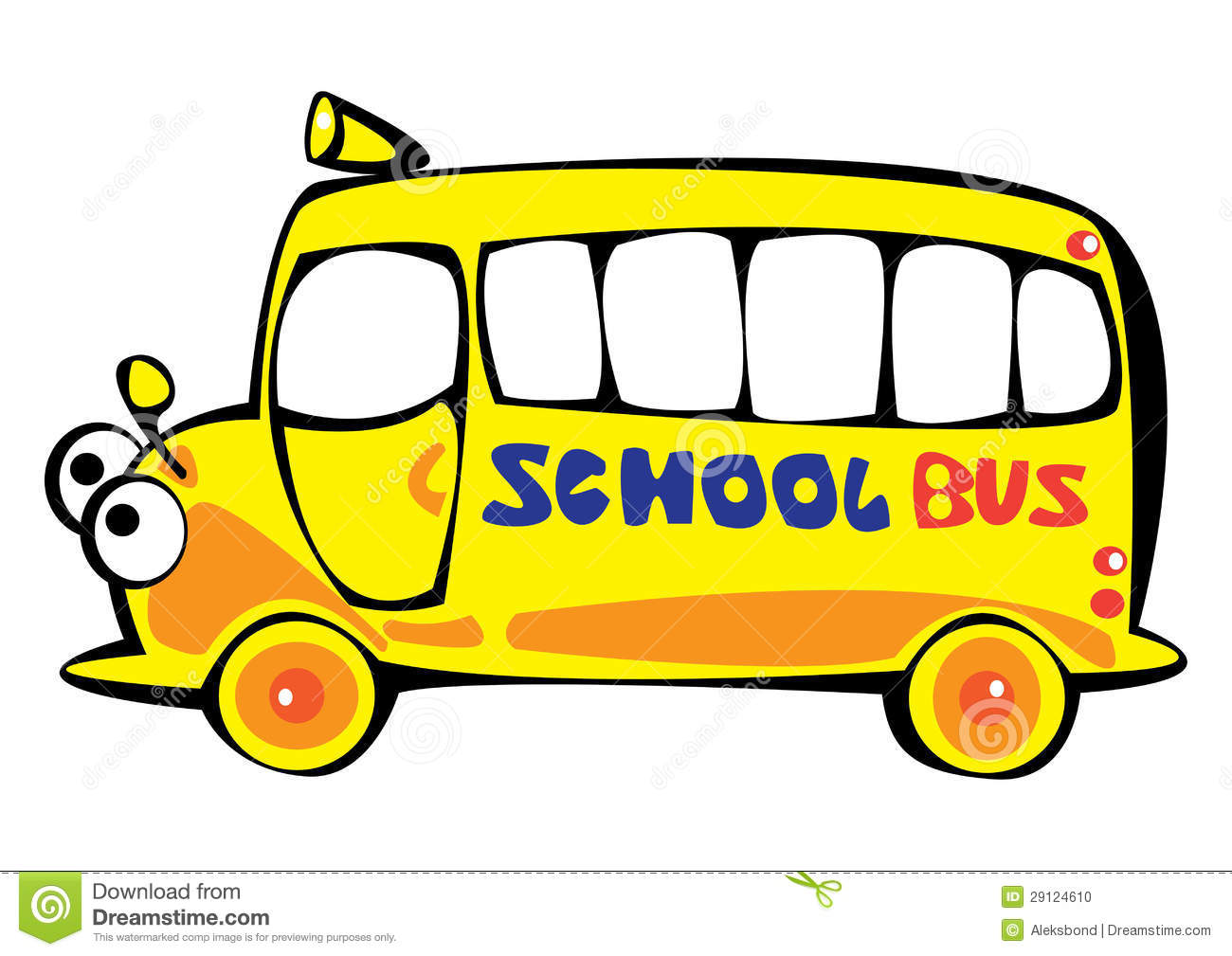 Cartoon Yellow School Bus