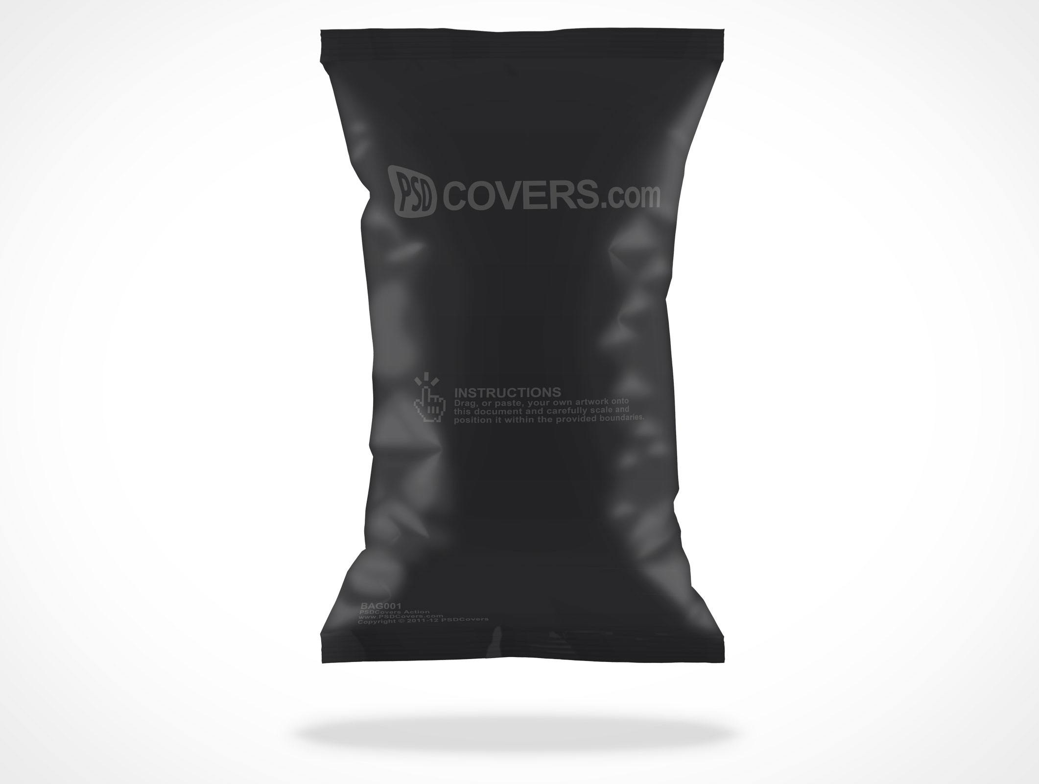 Chips Bag Template PSD Mockup