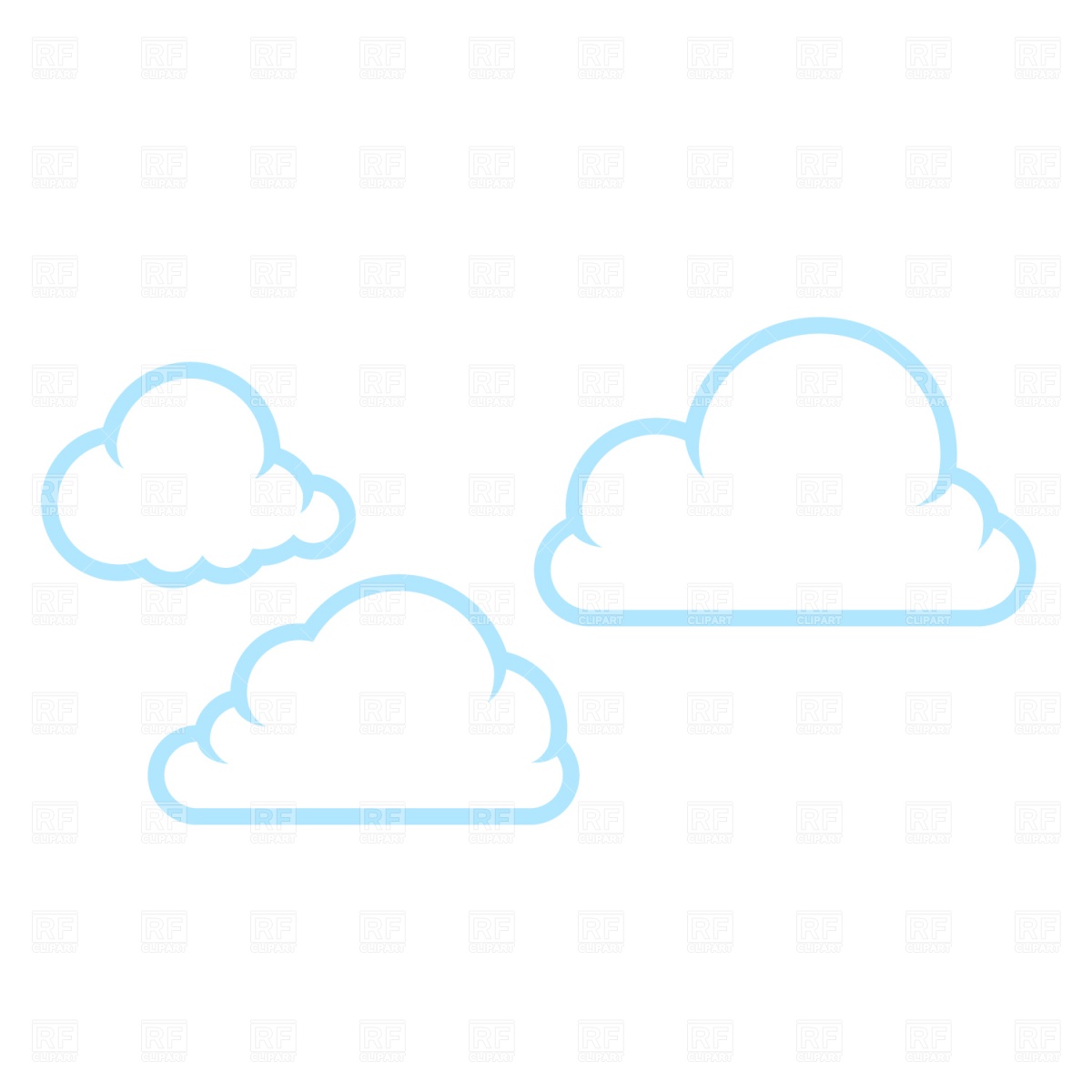 16 Vector Clouds Clip Art Images