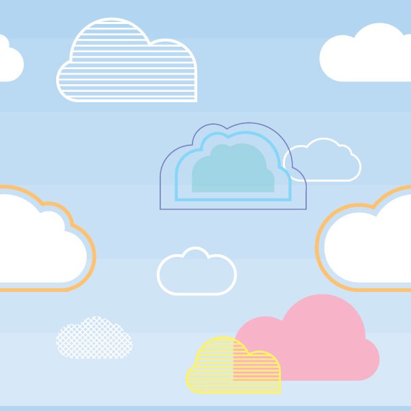 Clouds Seamless Pattern Vector