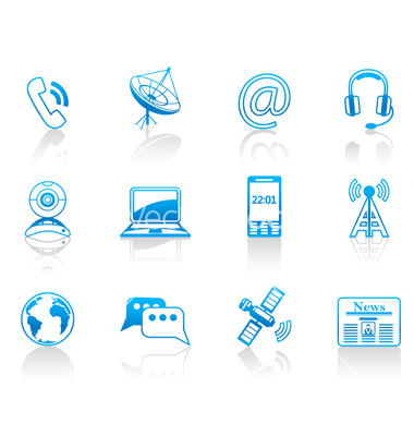 Communication Icon Blue