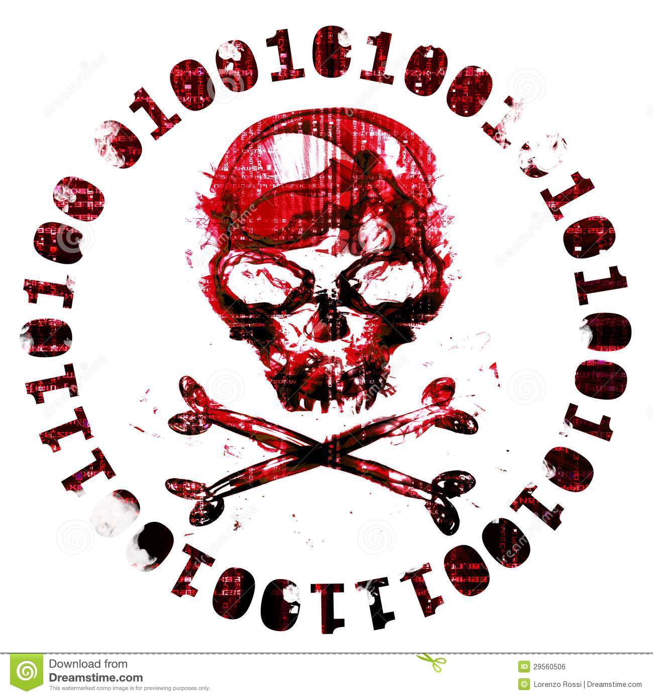 Computer Hacker Skull Crossbones Icon