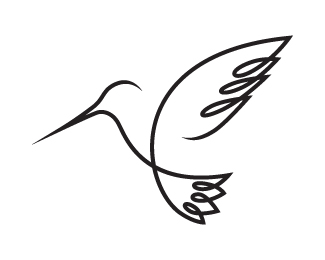 Continuous Line Hummingbird Tattoo