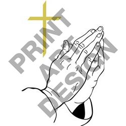 Cross and Praying Hands Printable Cross and Praying Hands Printable