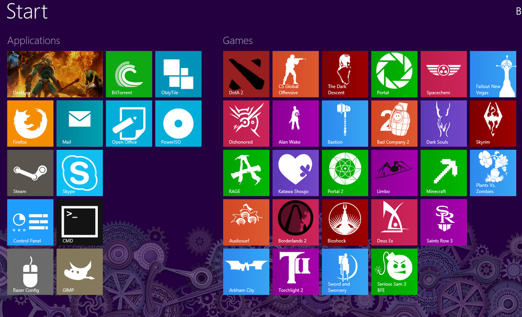 Custom Tiles Windows 8