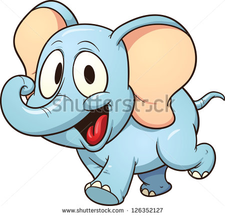 Cute Cartoon Elephant Clip Art