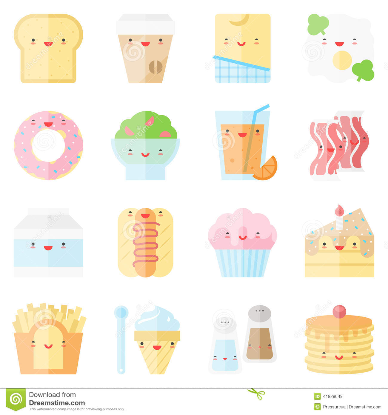 Cute Kawaii Food Icon