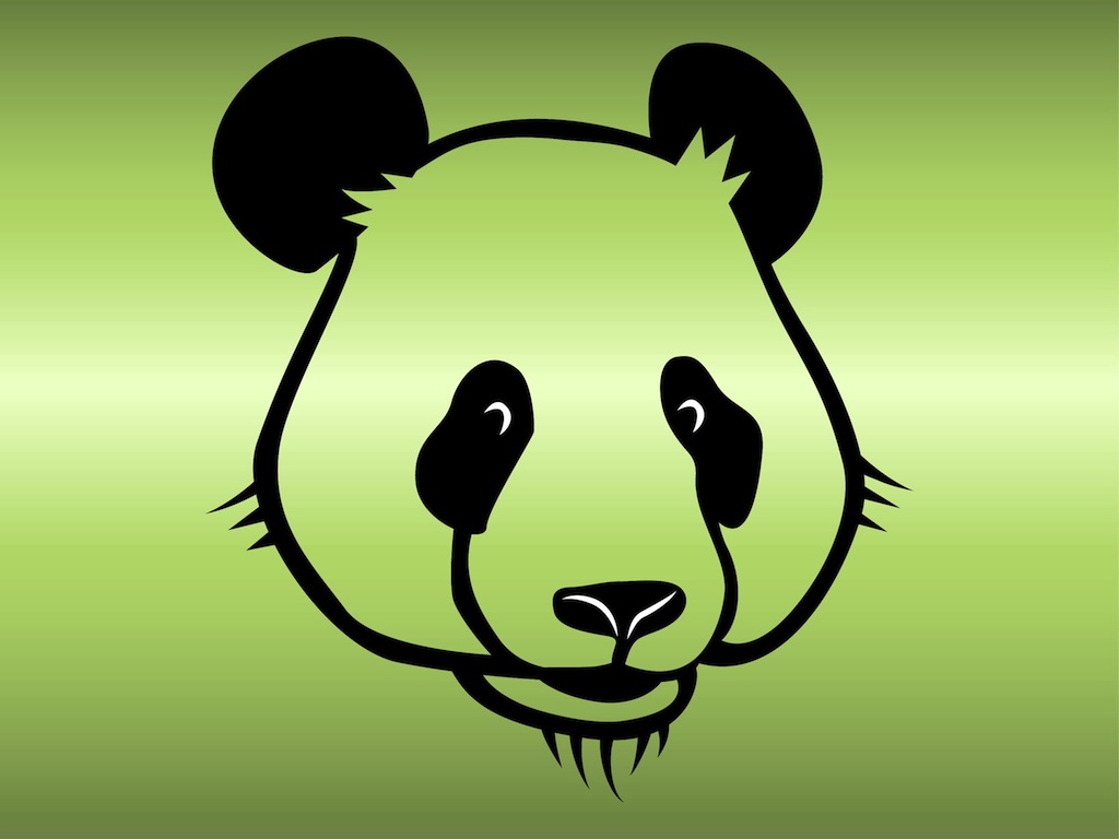 Cute Panda Face Vector Image