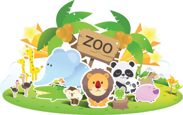 Cute Zoo Clip Art