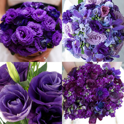 Dark Purple Wedding Flower Arrangements