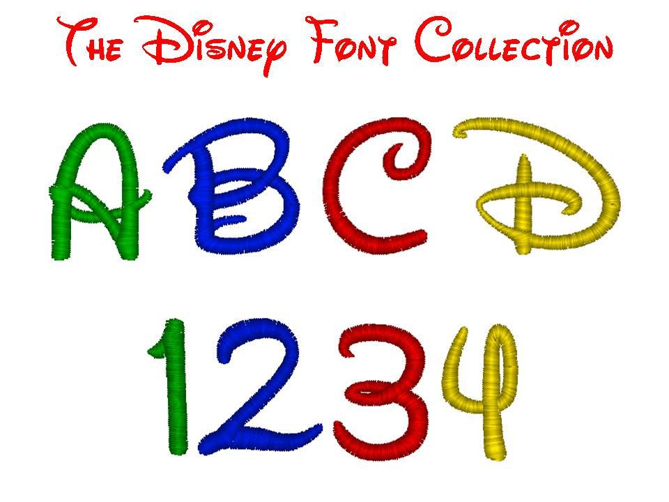 Disney Font Embroidery Designs Disney Font Embroidery Designs