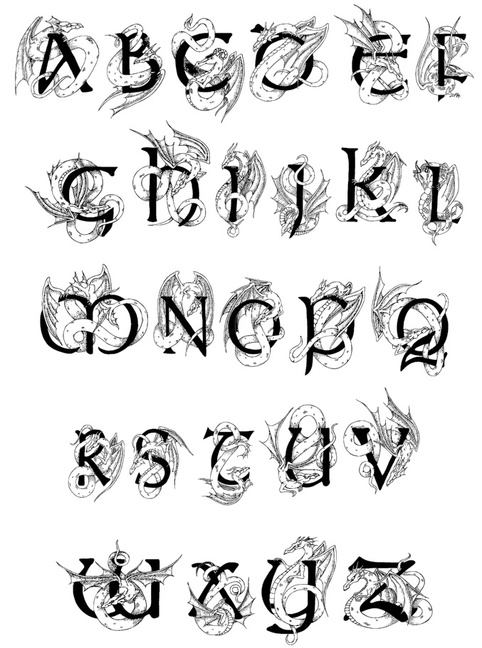 Dragon Letter Font