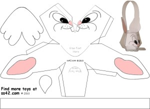 Easter Bunny Basket Template Printable