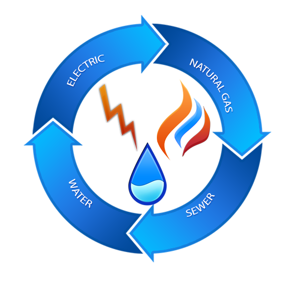 Electric Water and Sewer Utility Icon