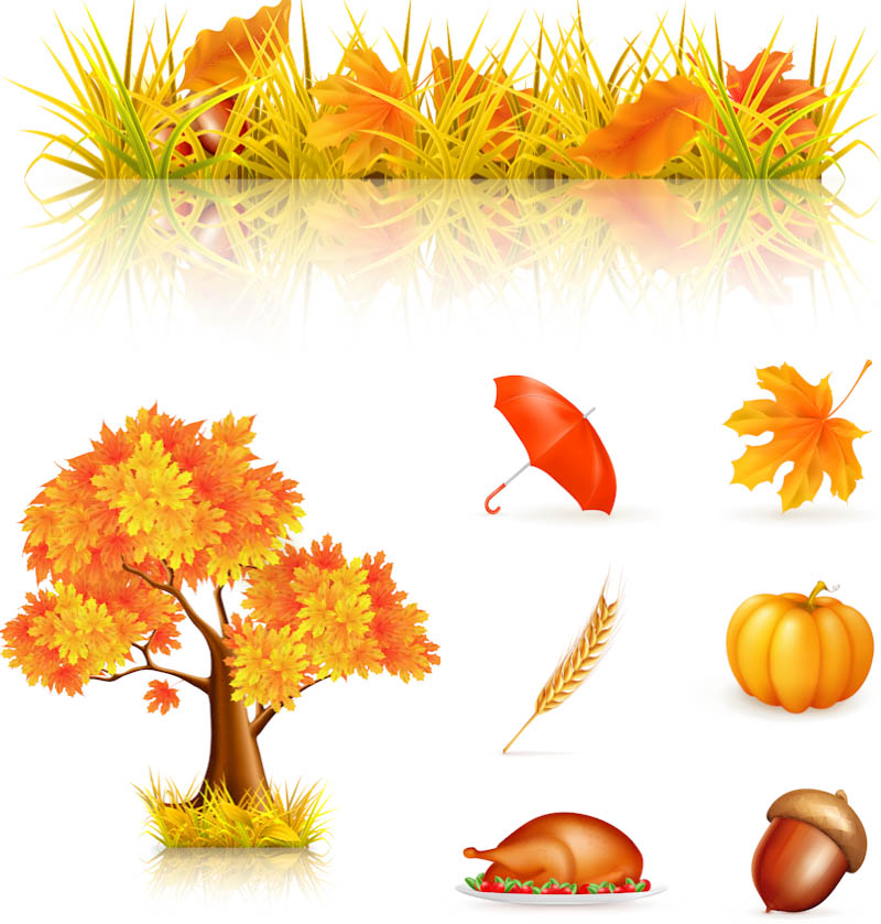 Fall Pumpkin Clip Art Vector