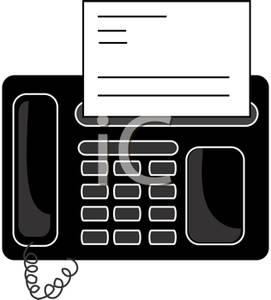 Fax Machine Clip Art Black and White