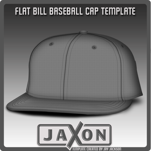 Flat Bill Hat Template for Photoshop