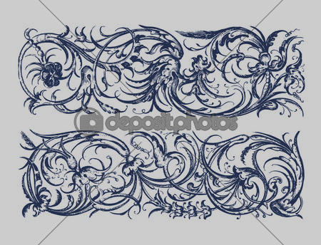 Flourish Vector Border Baroque