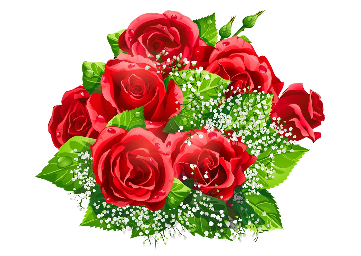 Flower Wallpaper Red Rose Bouquet