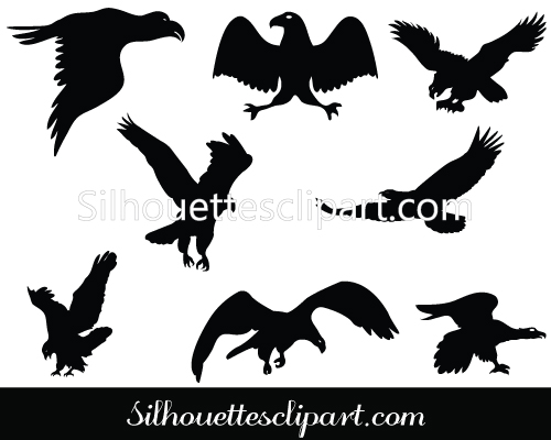 Flying Eagle Silhouette Clip Art