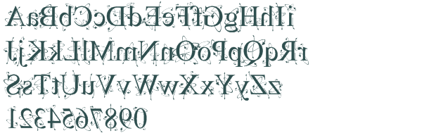 Font Letters of the Alphabet Backwards