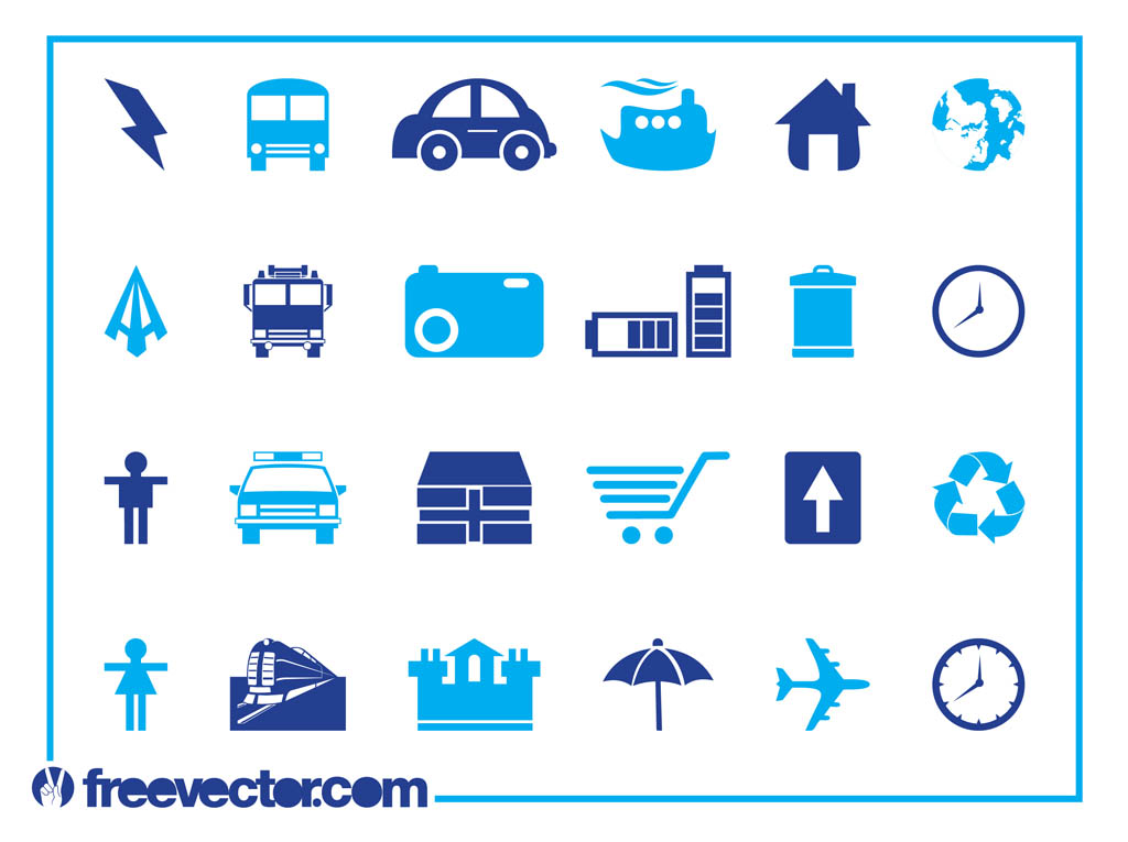 Free Blue Vector Icons