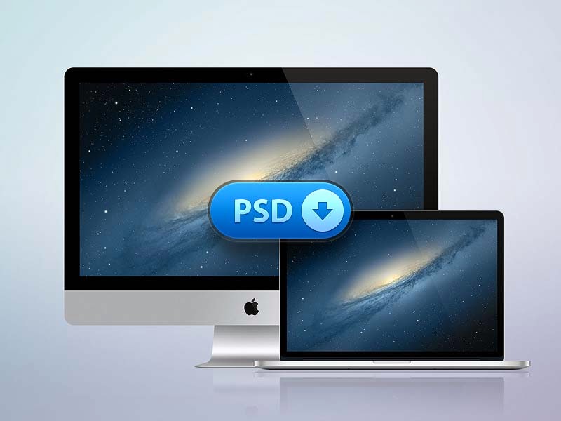 Free iMac Mockup PSD