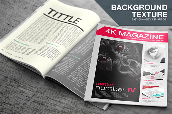 Free Magazine Cover Mockup PSD