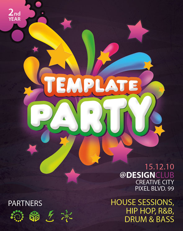 Free Psd Party Flyer Template