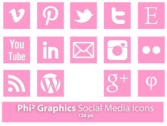 Free Social Media Icons Pink