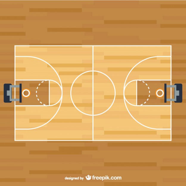 Free Vector Basketball Court
