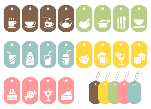 19 Food Symbols Vector Graphics Images