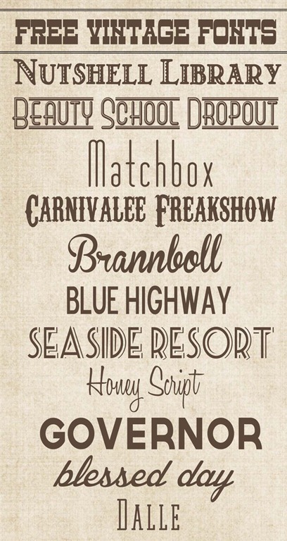 16 Vintage Retro Fonts Images