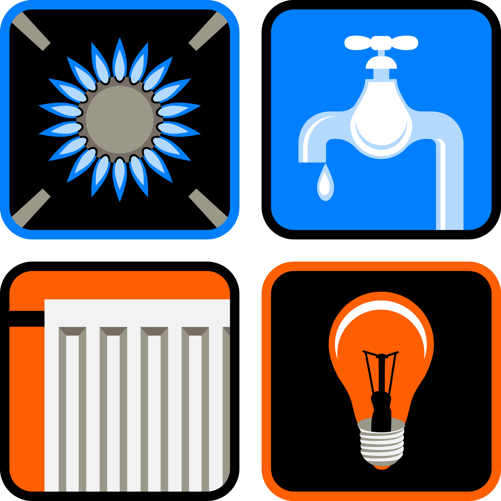 Gas and Electric Utilities Icon Gas and Electric Utilities Icon