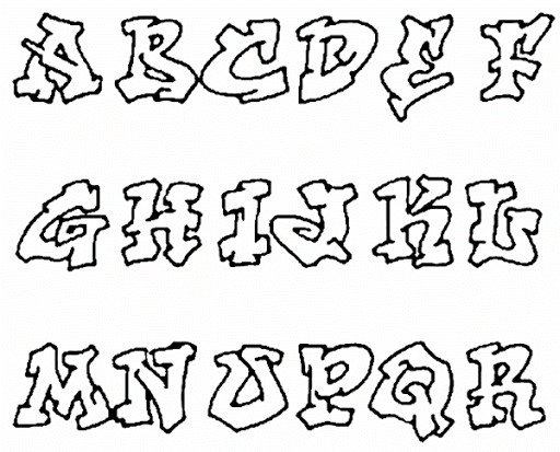 Graffiti Alphabet Bubble Letter Fonts