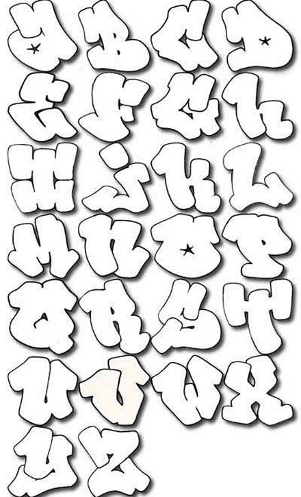 Graffiti Alphabet Bubble Letters