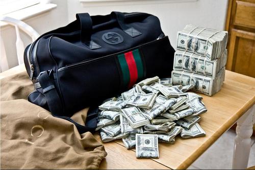 Gucci Duffle Bag with Money