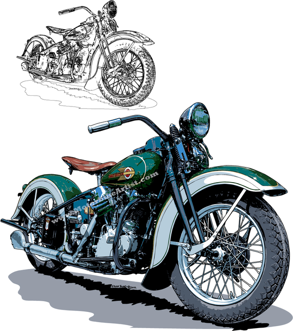 Harley-Davidson Motorcycle Clip Art Vector