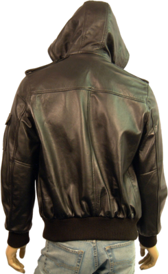 Hooded Leather Jacket