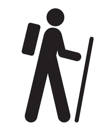 Icon Walking Man Symbol Icon Walking Man Symbol