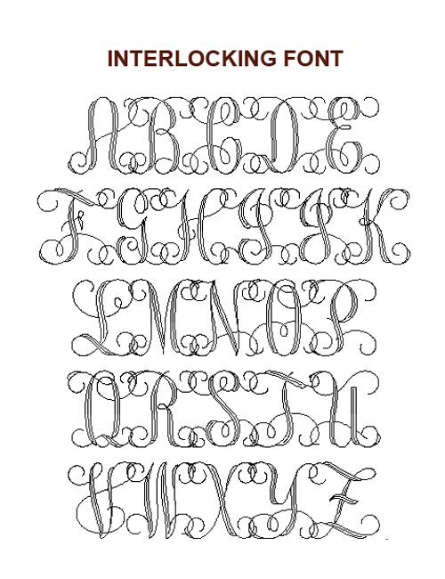 Interlocking Monogram Font Free Interlocking Monogram Font Free