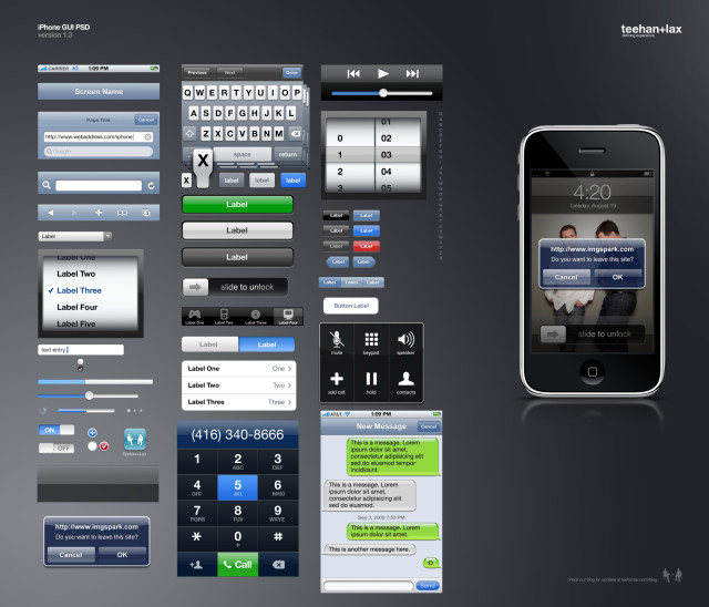 iPhone GUI PSD