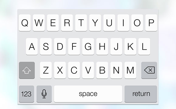 iPhone iOS 7 Keyboard