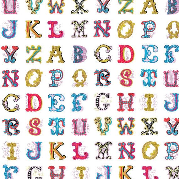 Large Fancy Alphabet Letters