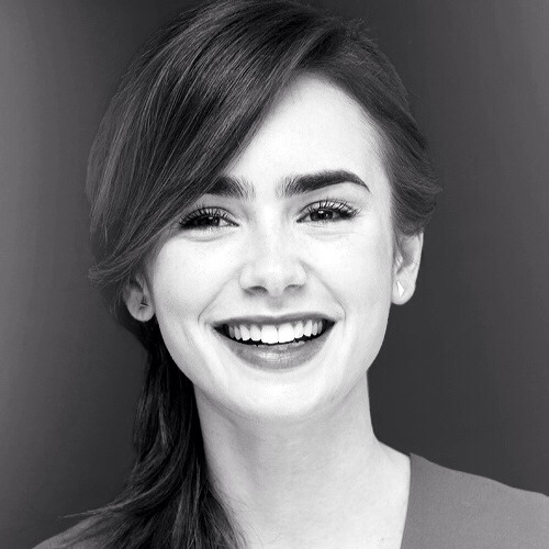 Lily Collins Black and White Tumblr