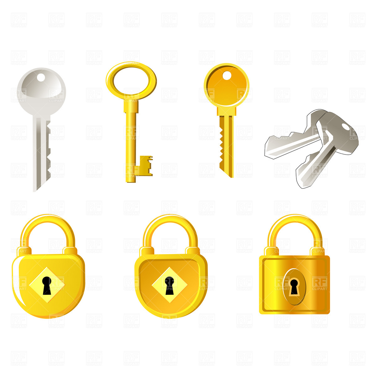 Lock and Key Clip Art