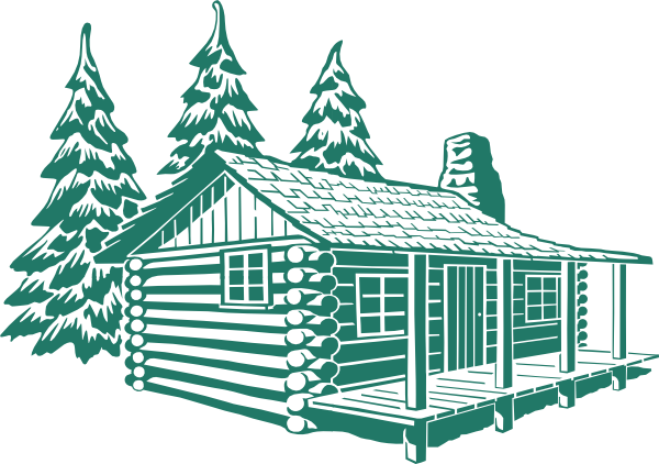 Log Cabin Clip Art Black White