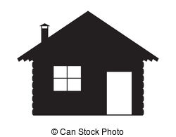 Log Cabin Silhouette Clip Art