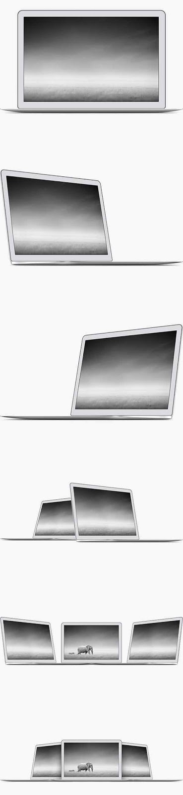 MacBook Air PSD Template