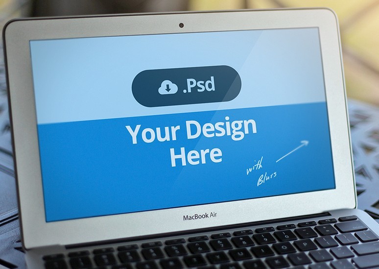 MacBook Air PSD Template